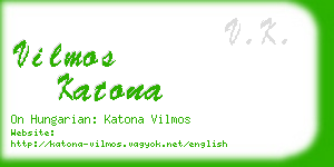 vilmos katona business card